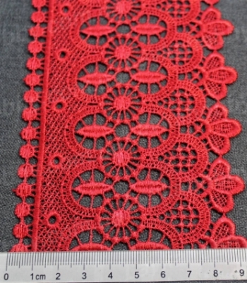 Кружево макраме 1202/88 червоний